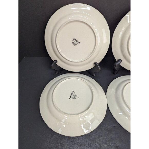 Tienshan Stoneware Cottage Floral 7 3/4 Inch Salad Plate Set of 4 - Picture 8 of 11